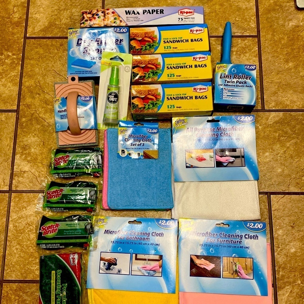 Household Bags/Cleaning Bundle Sponges Baggies Scrubbers
